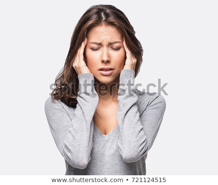 Foto stock: Woman Having A Migraine Headache