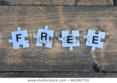 Stok fotoğraf: Puzzle With Word Free