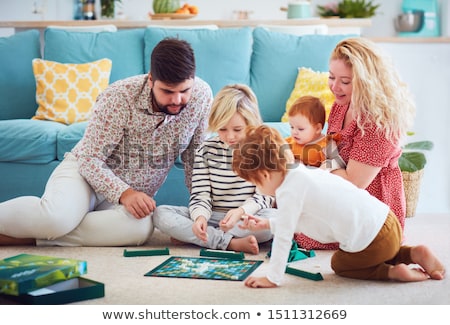 Foto stock: Puzzle With Word Smile