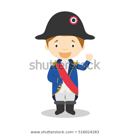 Stock fotó: Napoleon Bonaparte Cartoon Character