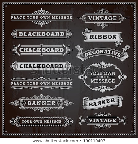 Decorative Corners And Frames On A Chalkboard Background - Vintage Style Foto stock © Digiselector