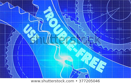 [[stock_photo]]: Trouble Free Use On Blueprint Of Cogs