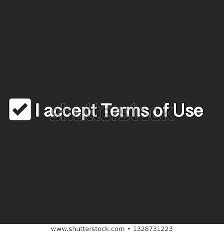 Foto d'archivio: I Accept Terms Of Use Web Checkbox Accepting New Terms Conditions Corrections In Agreement Vecto