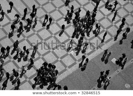 Stok fotoğraf: Prague Streets - Aerial View