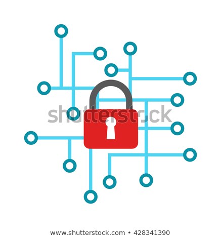 Zdjęcia stock: Binary Code Protection Icon Vector Outline Illustration