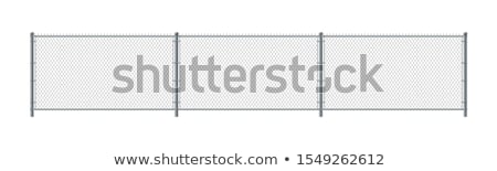 Quarantine Sign On Steel Fence 3d Stock foto © Makstorm