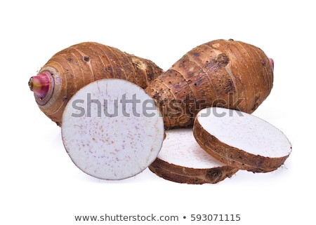 Foto stock: Background Of Fresh Taro Root Colocasia