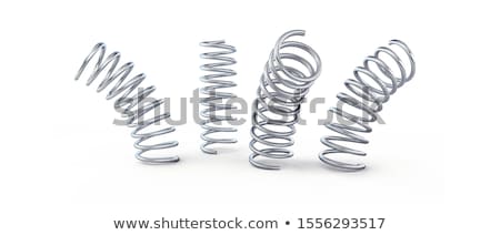 Foto d'archivio: Metal Spring Isolated On White Background