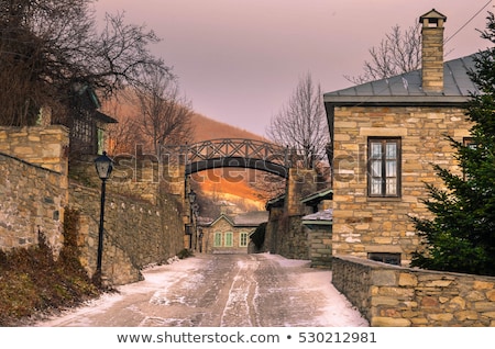 Foto stock: Picturesque Alley In A Mountain Village In Greece