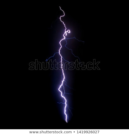 Zdjęcia stock: Flash Lightning On Black Background