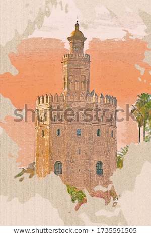 Foto stock: Torre Del Oro Old Moorish Watchtower Seville Andalusia Spain