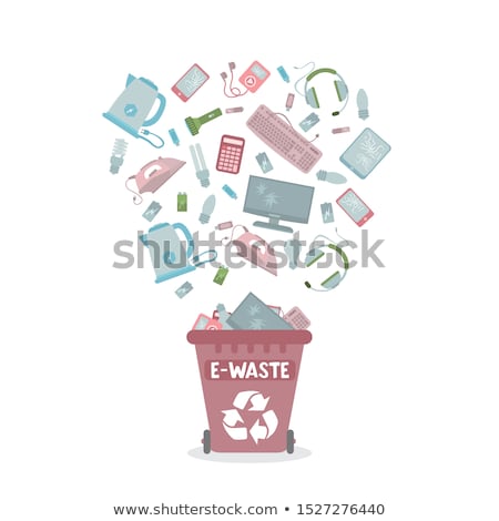 Foto stock: E Waste In Recycling Bin