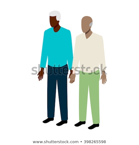 Stock fotó: Close Up Of Male Gay Couple Holding Gender Symbol
