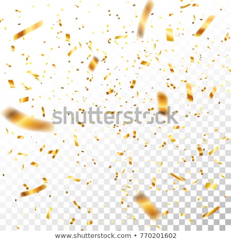Zdjęcia stock: Falling Shiny Gold Glitter Confetti Eps 10