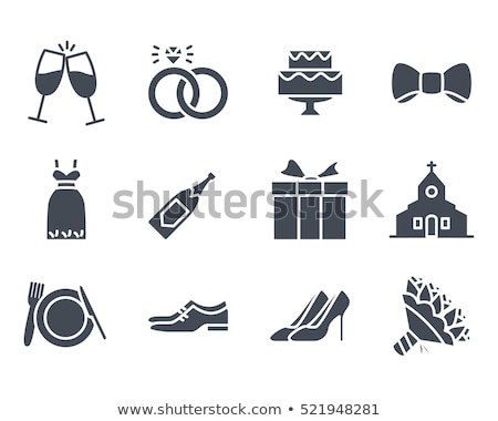 Foto stock: Wedding Solid Web Icons