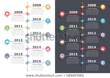 Stock fotó: Vector Vertical Infographic Timeline Report Template