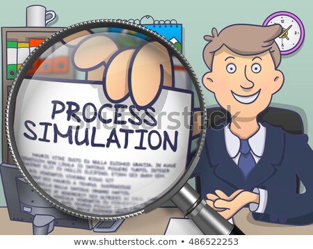 Stock photo: Process Simulation Through Lens Doodle Style