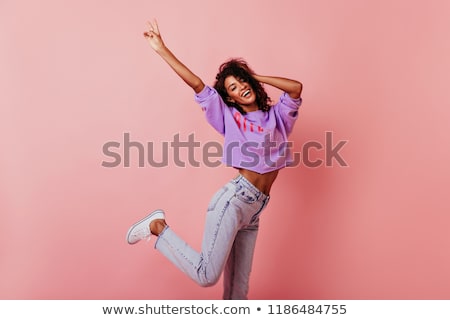Stockfoto: Dancing Woman In Ethnic Style