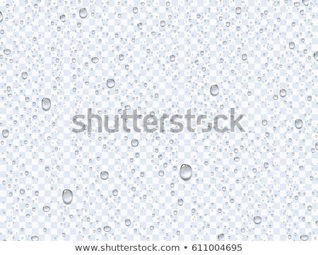 Stockfoto: Clean Water Drops Of Dew On Transparent Background