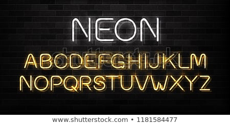 Stok fotoğraf: Yellow Neon Vip Sign