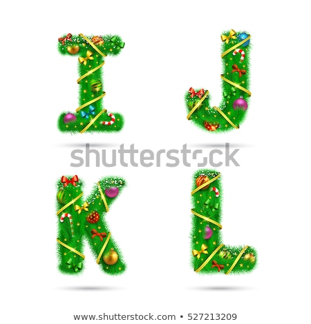 Stock fotó: Christmas Alphabet Letter K