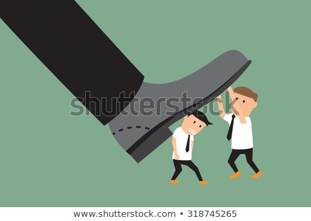 Zdjęcia stock: Conflict Between Small And Big Businessman