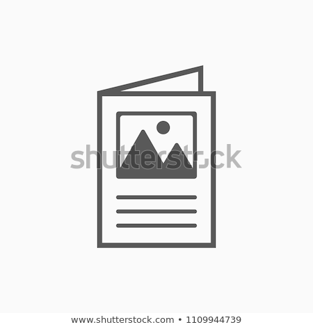 Stock foto: Brochures Icon Template Advertisement Flyer Paper Book Icon