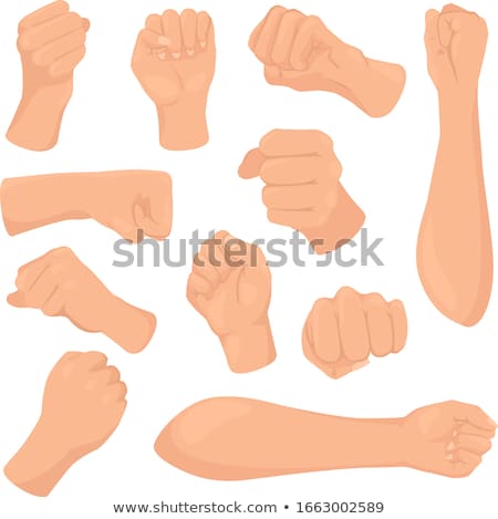 Stockfoto: Woman Hand Clenched Finger In Fist Gesture Vector