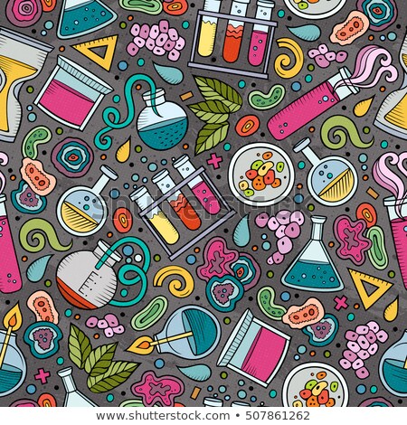 [[stock_photo]]: Cartoon Cute Hand Drawn Science Seamless Pattern