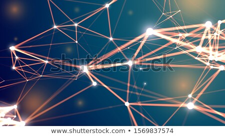 Chaotically Connected Shining Points And Lines Flying In Macro Space [[stock_photo]] © Tashatuvango