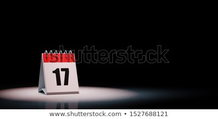 Stock photo: Calendar Spotlighted On Black Background Day 17