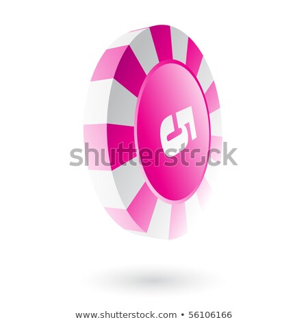 Stock fotó: Pink Roulette Chip