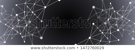 Black And Grey Abstract Futuristic Crypto Blockchain Illustration White Dots And Shapes In Triangle Foto stock © karetniy