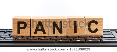 Stockfoto: Fear Concept Vintage Wooden Letterpress Type Word
