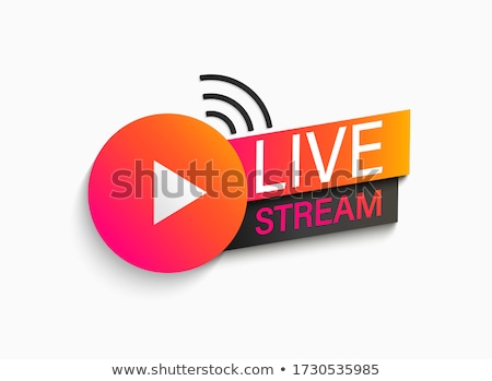 ストックフォト: Live Stream Logo Design Vector Illustration