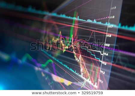 Stock foto: Analysis Colorful Stock Chart On Monitor