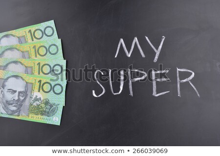Stock photo: Credit Rating Handwritten With White Chalk On A Blackboard