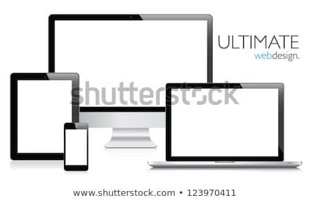 Modern Electronic Devices Isolated On White Сток-фото © MPFphotography