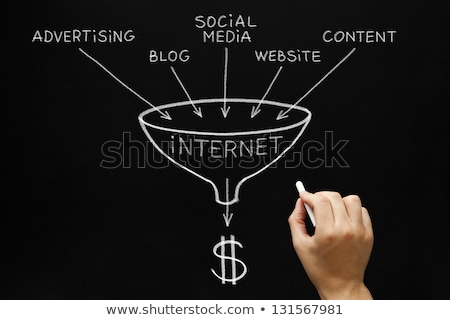 Foto stock: Internet Marketing Concept Blackboard