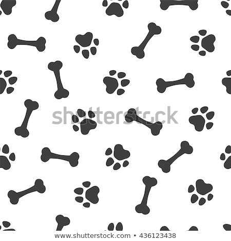 Imagine de stoc: Black Dog Footprints Pattern