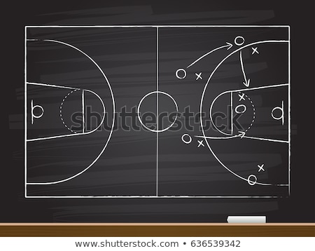 Foto stock: Vector Illustration Of Strategy Of A Basketball Game