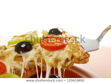 Foto stock: Eggplant And Cheese Pizza