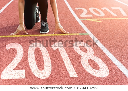 Foto d'archivio: 2017 Happy New Year Athletics Sport Running Track Concept