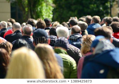 Stock fotó: Defocused Crowd Attending Political Meeting