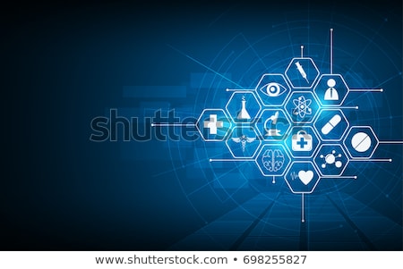 Foto stock: First Aid Medical Background Health Care Vector Medicine Illustration