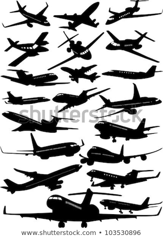 Foto stock: Airplane Icon In Different Style