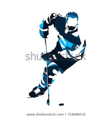 Foto stock: Silhouette Ice Hockey Player Concept