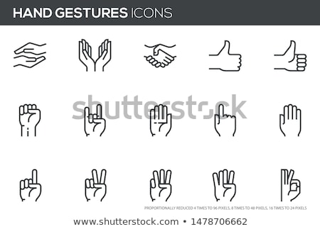 Foto d'archivio: Hand Gestures Icons Vector Illustration