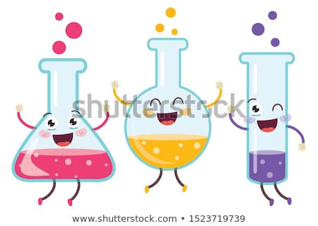 Stock fotó: Kids With Test Tubes Studying Chemistry At School