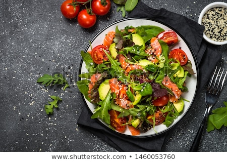 Stockfoto: Salmon With Salad